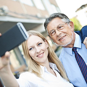 Mentor and mentee taking a selfie