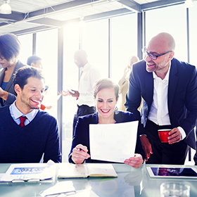 A mentor working with a mentee