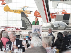 ChiefJusticeDebraStephensaddressesattendeesattheWashingtonStateBarAssociations50-yearMemberLuncheonattheMuseumofFlightinSeattleJune62025