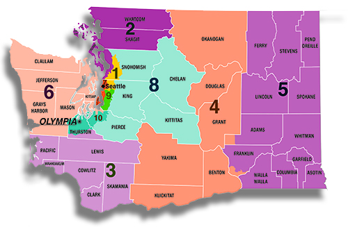 cong map a Congressional district map